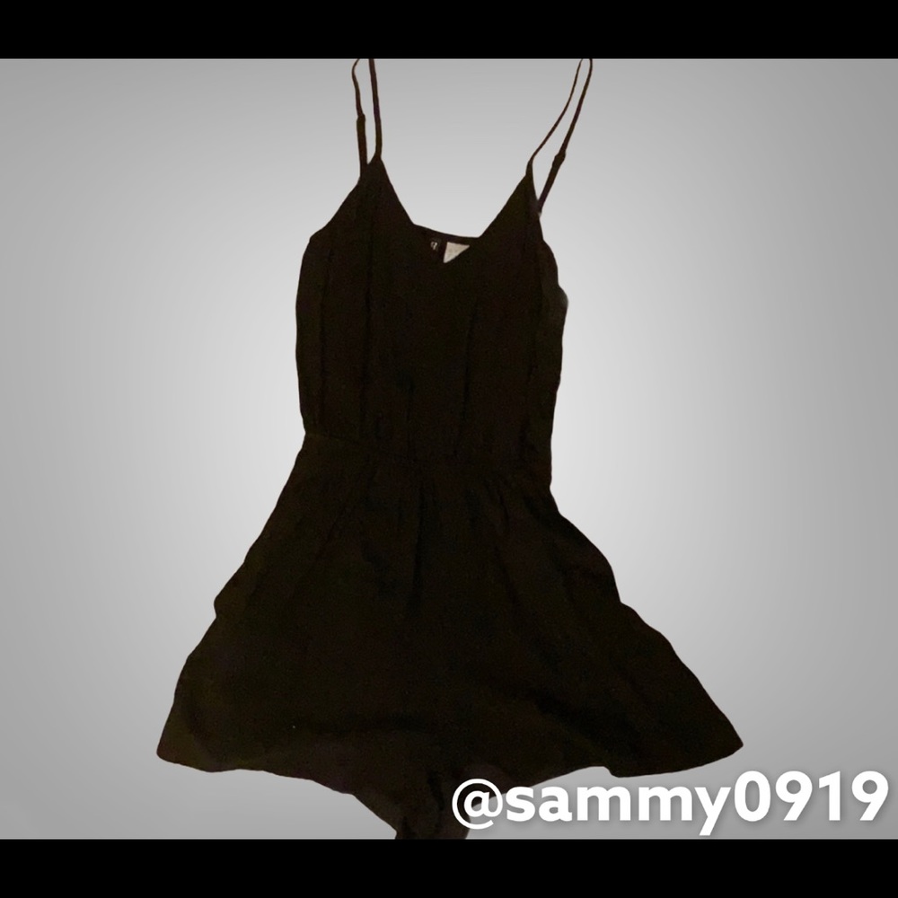 H&M black spaghetti strap jumpsuit